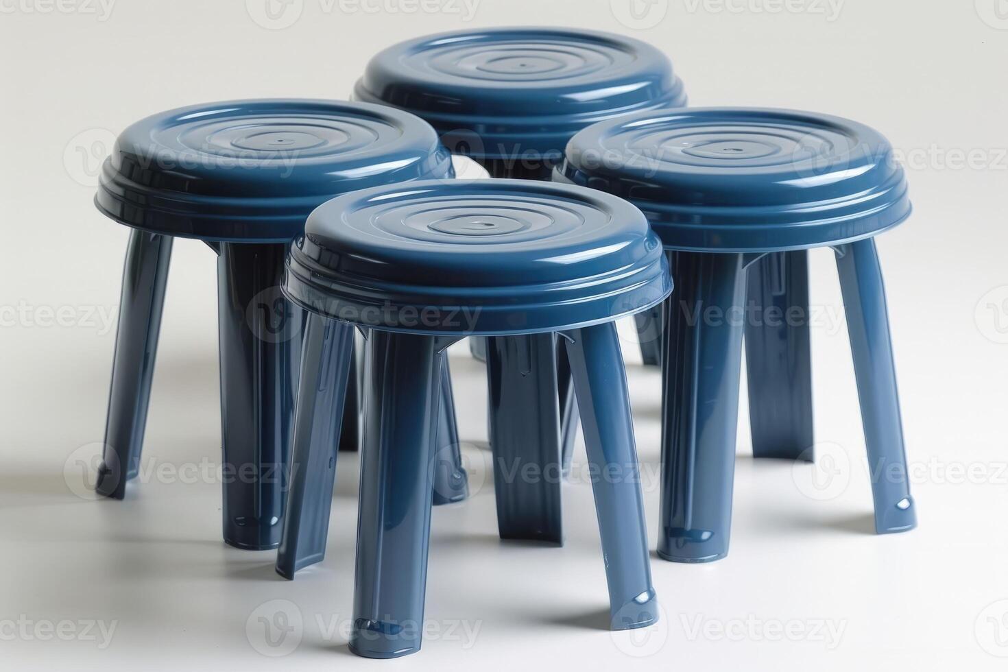 AI generated plastic stool chair design professional photography photo