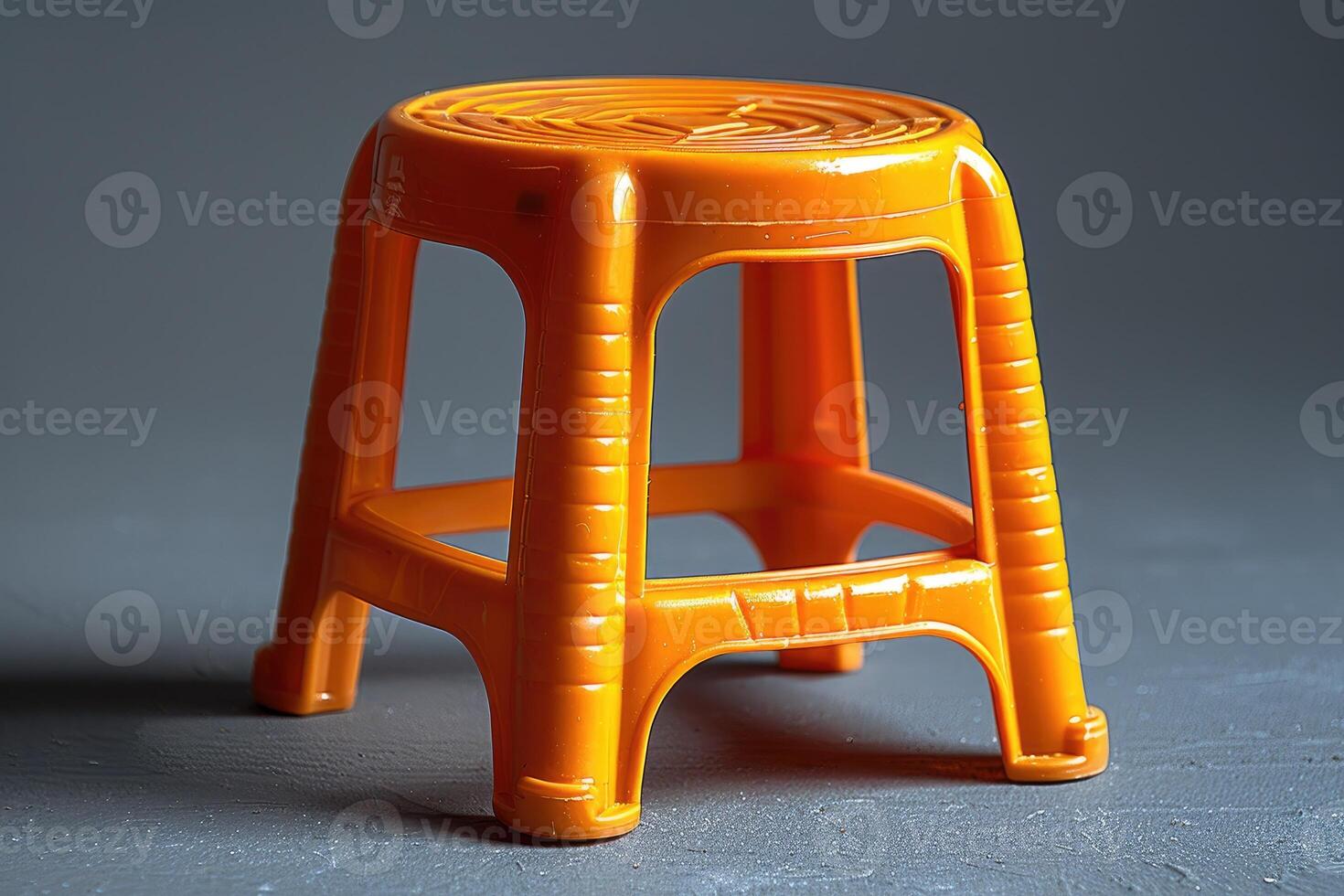 AI generated plastic stool chair design professional photography photo