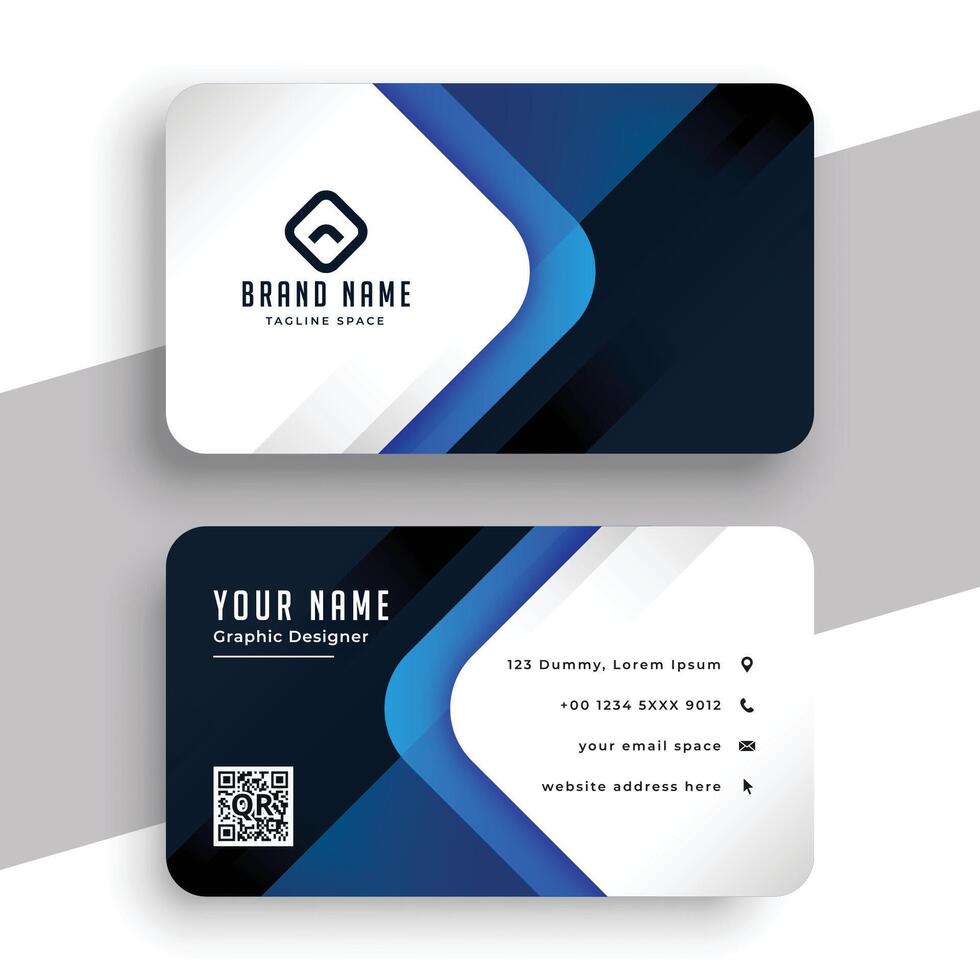elegante azul moderno profesional negocio tarjeta modelo vector