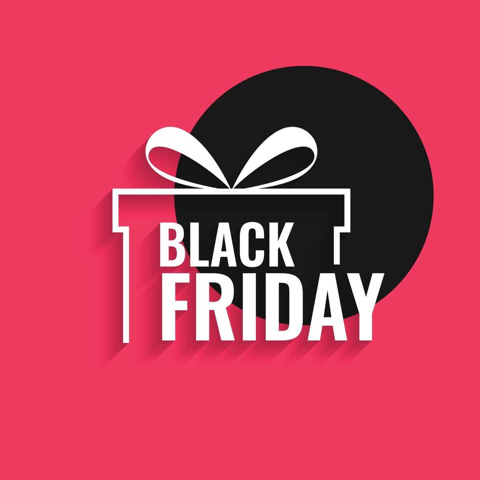 black friday background with gift design vector