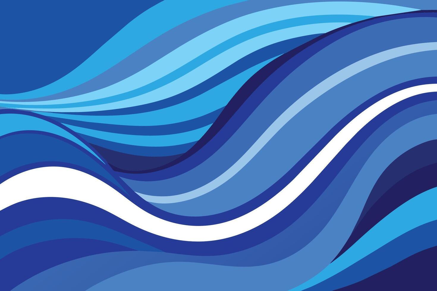 Abstract Blue Wave Background vector