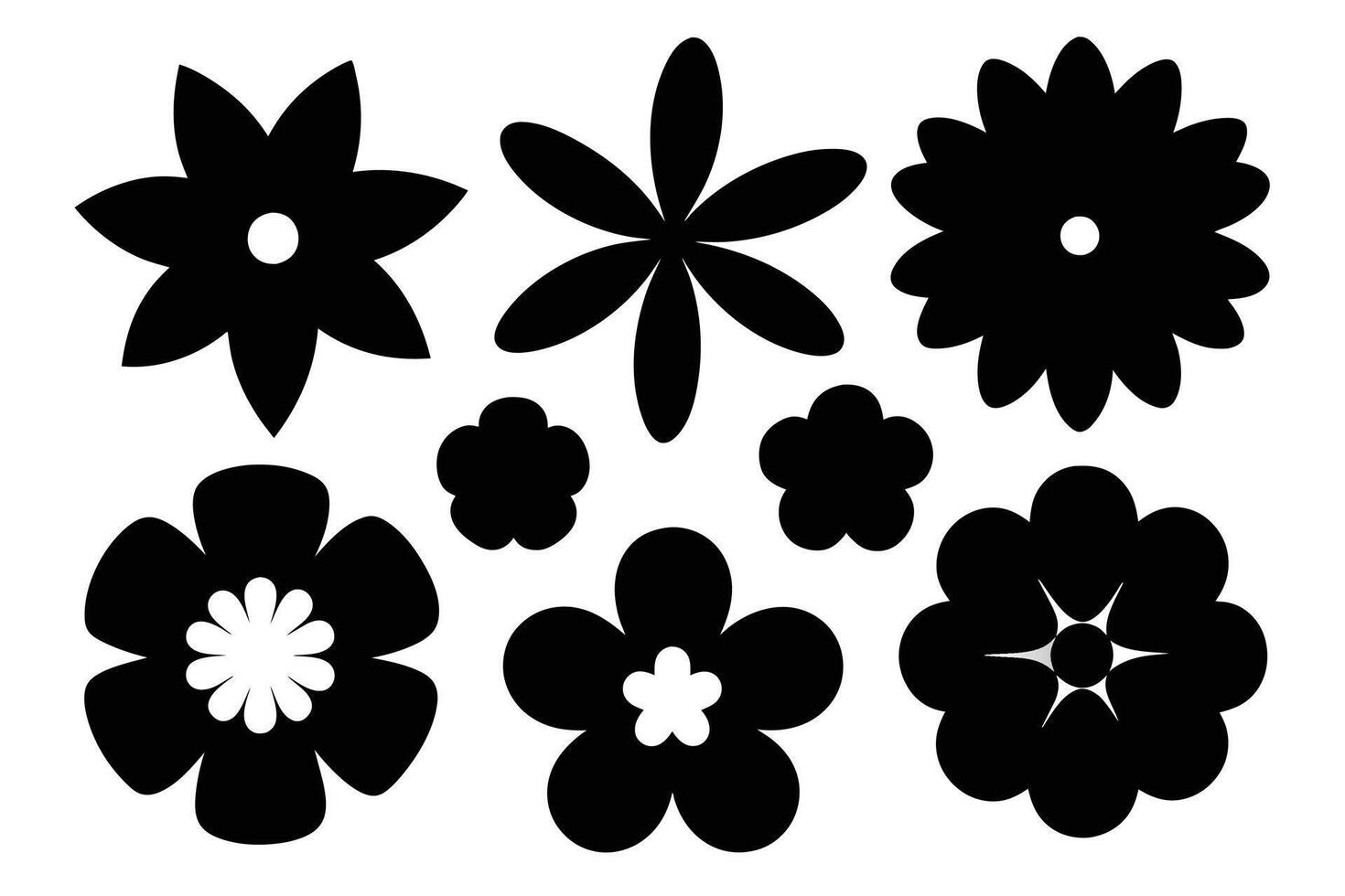 Assorted Flower Shape Vector