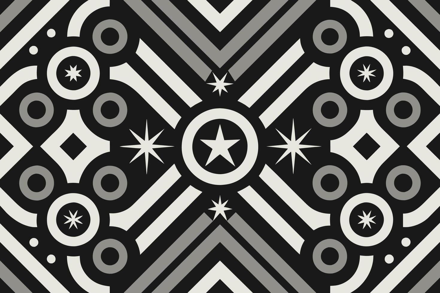 monochrome background with retro pattern design vector