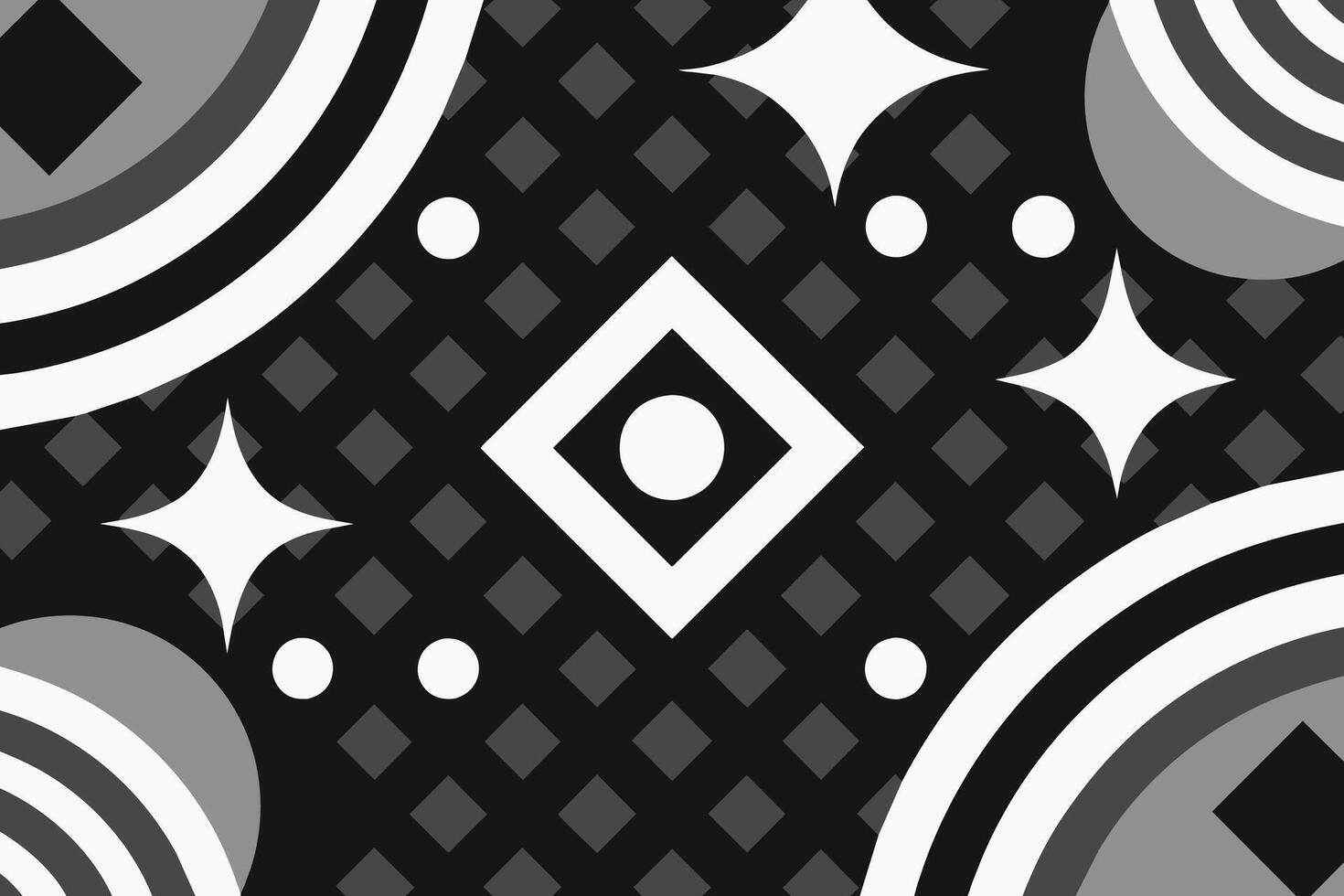 monochrome background with retro pattern design vector