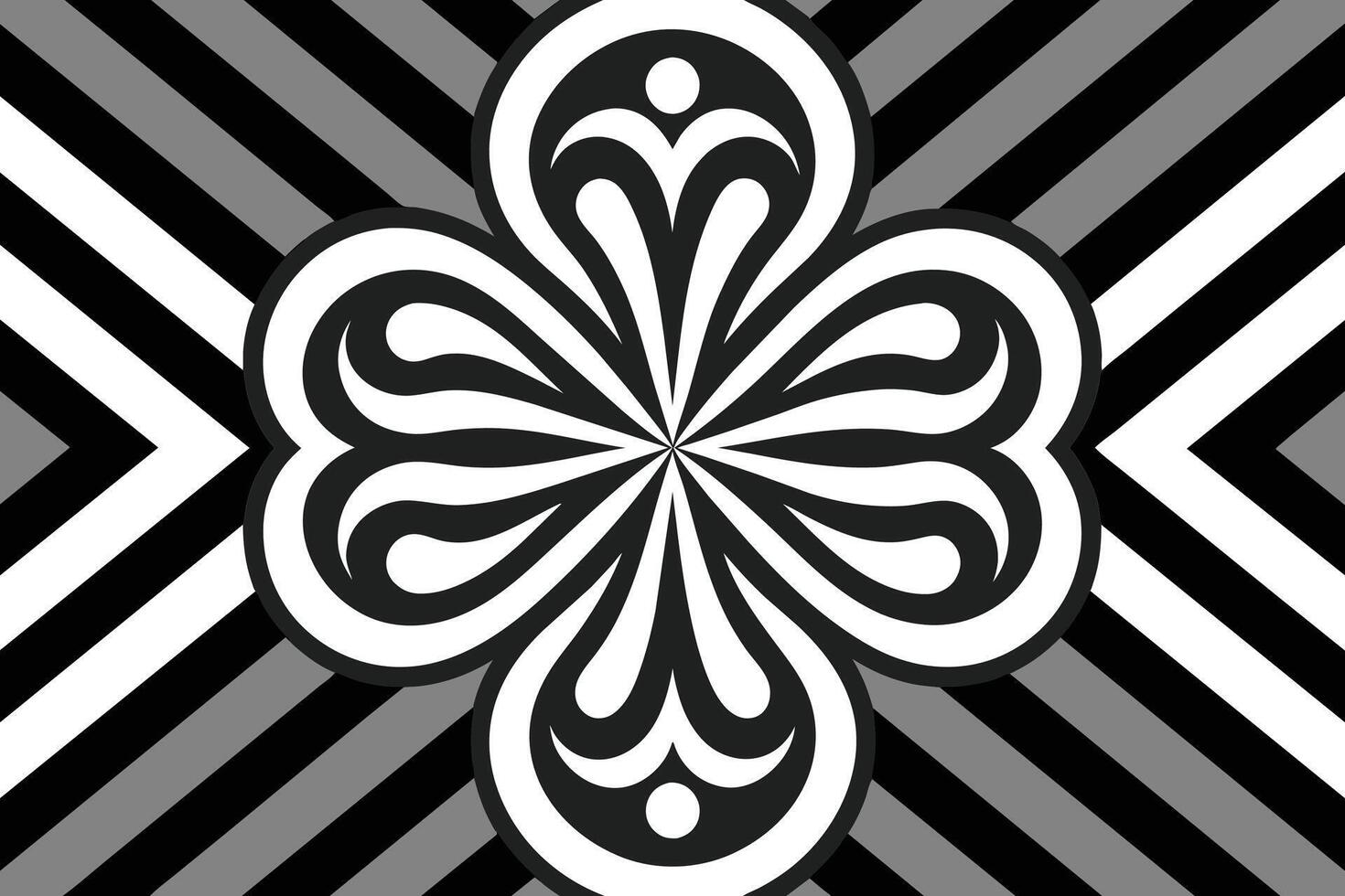 monochrome background with retro pattern design vector