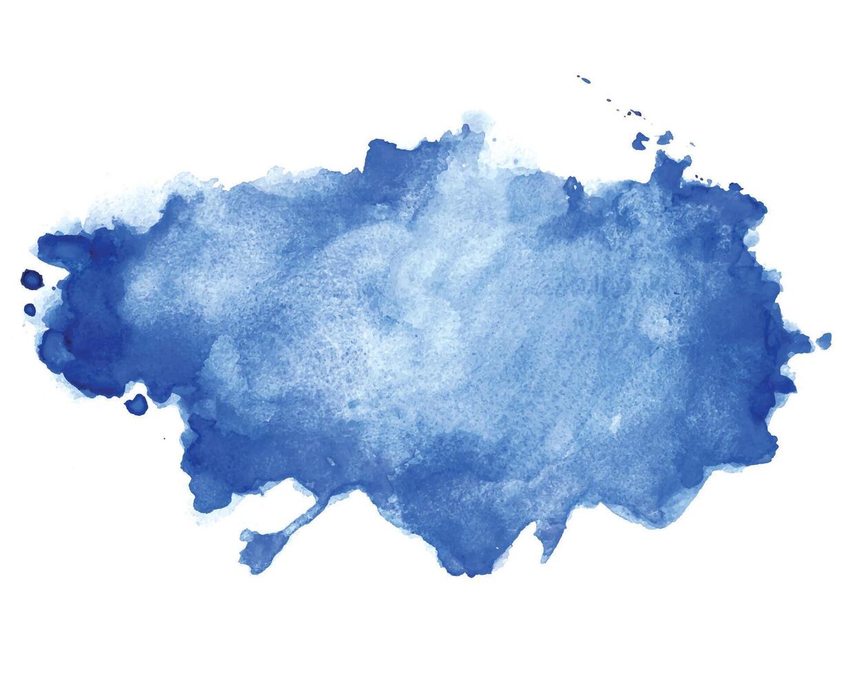 abstract blue watercolor stain texture background design vector