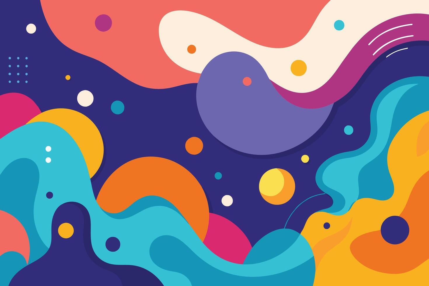 Fondo de formas orgánicas fluidas planas abstractas vector