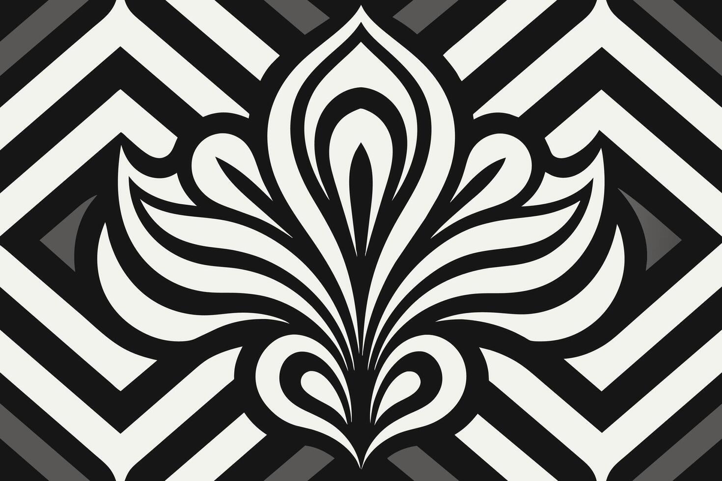 monochrome background with retro pattern design vector