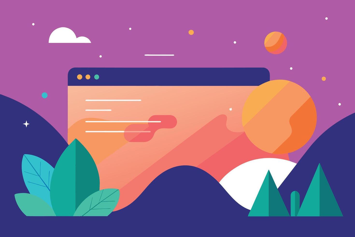 Abstract Background Website Landing Page vector