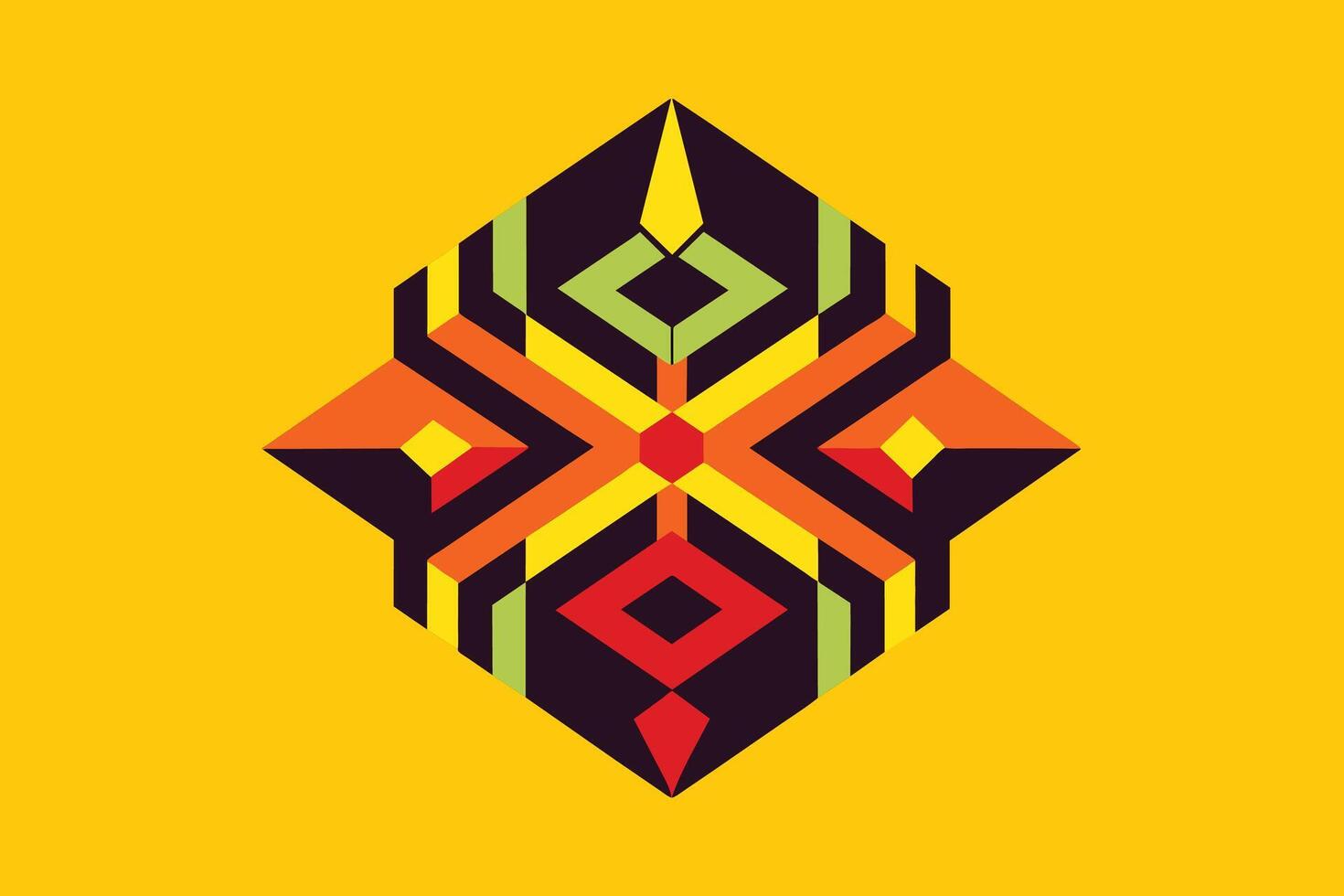 Abstract Geometric Yellow Background vector