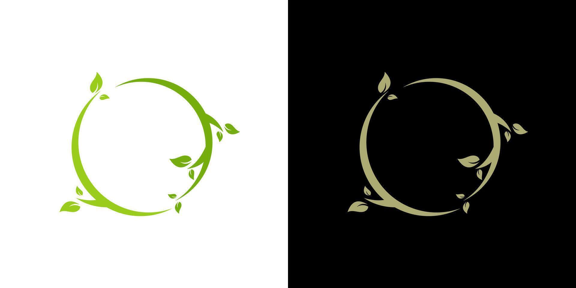 organic circle frame vector template illustration for your logo