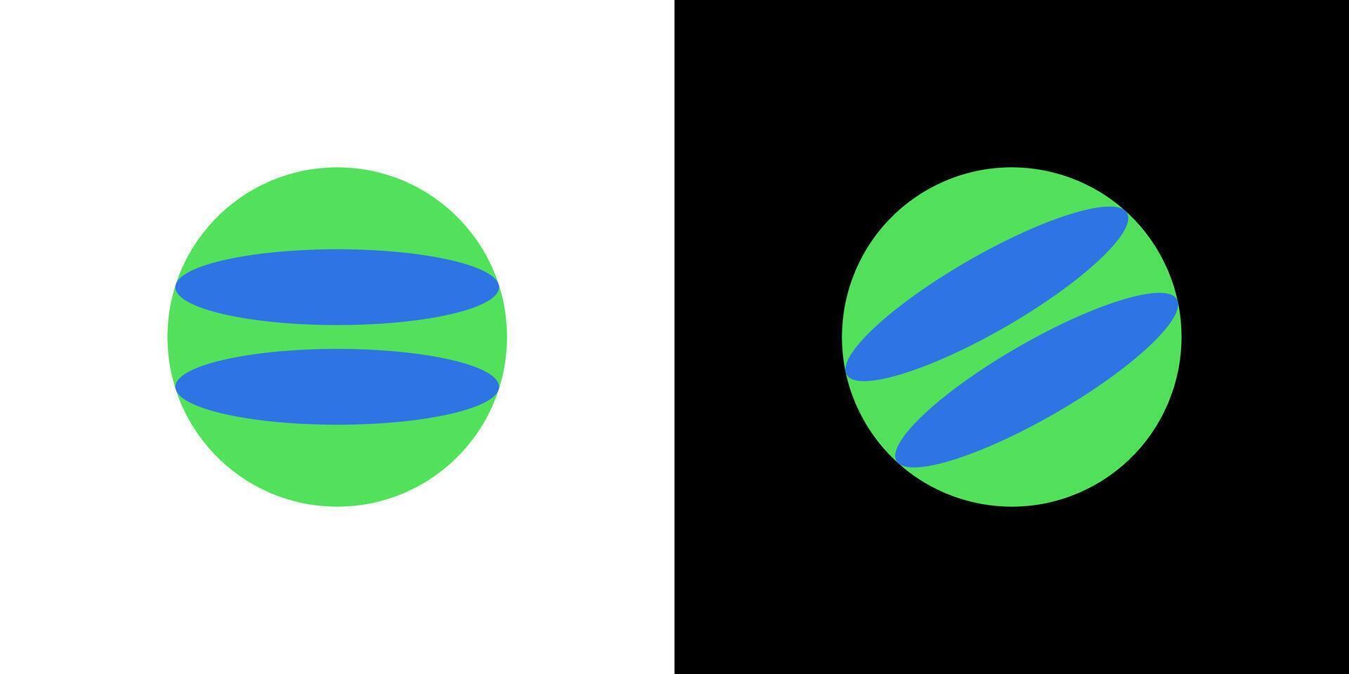 Flat globe vector logo for your business