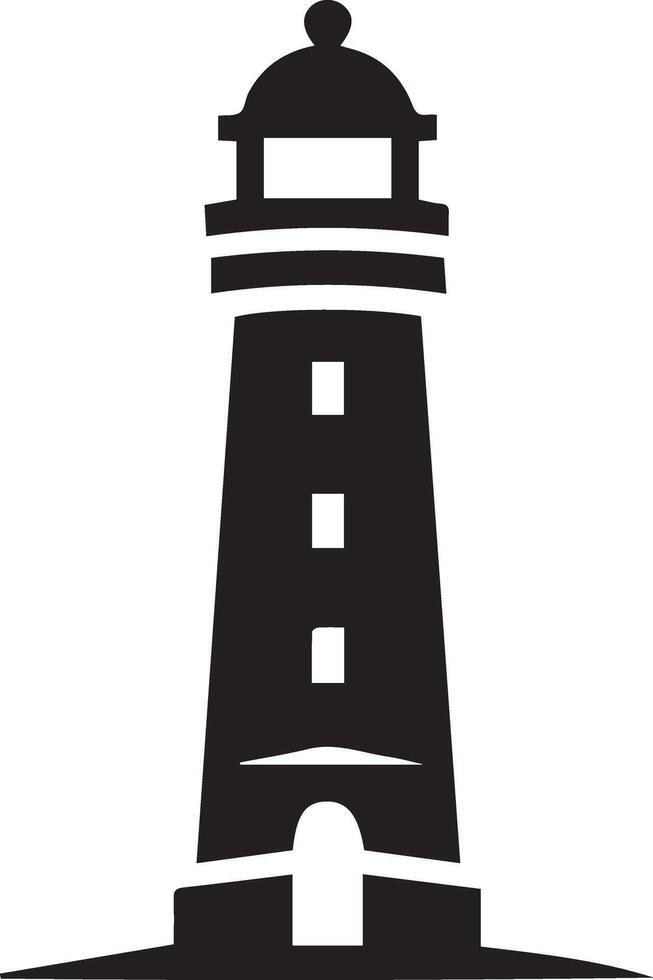 lighthouse isolated on white with modern clean lines vector
