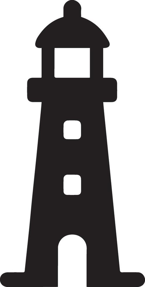 lighthouse isolated on a white background with a rounded top and open door vector