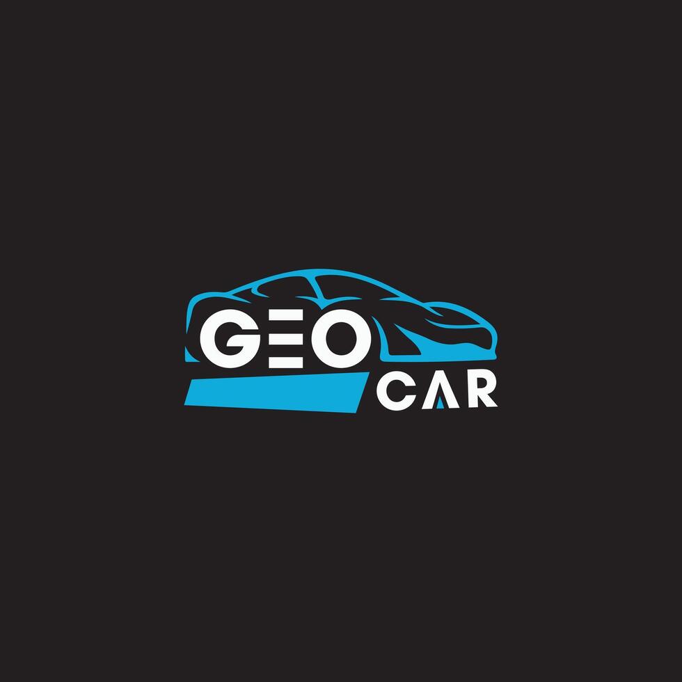 letra geo coche logo diseño modelo inspiración, vector ilustración