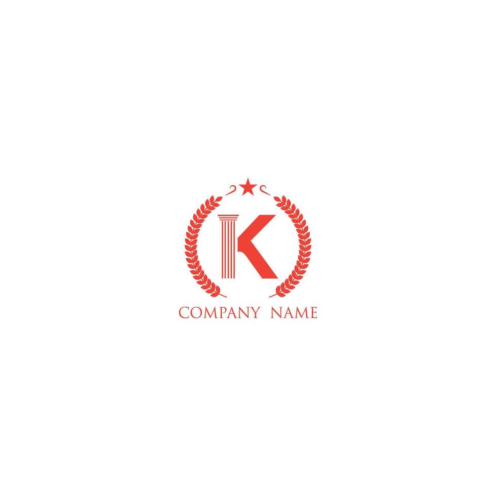 Letter K Pillar Law Logo vector