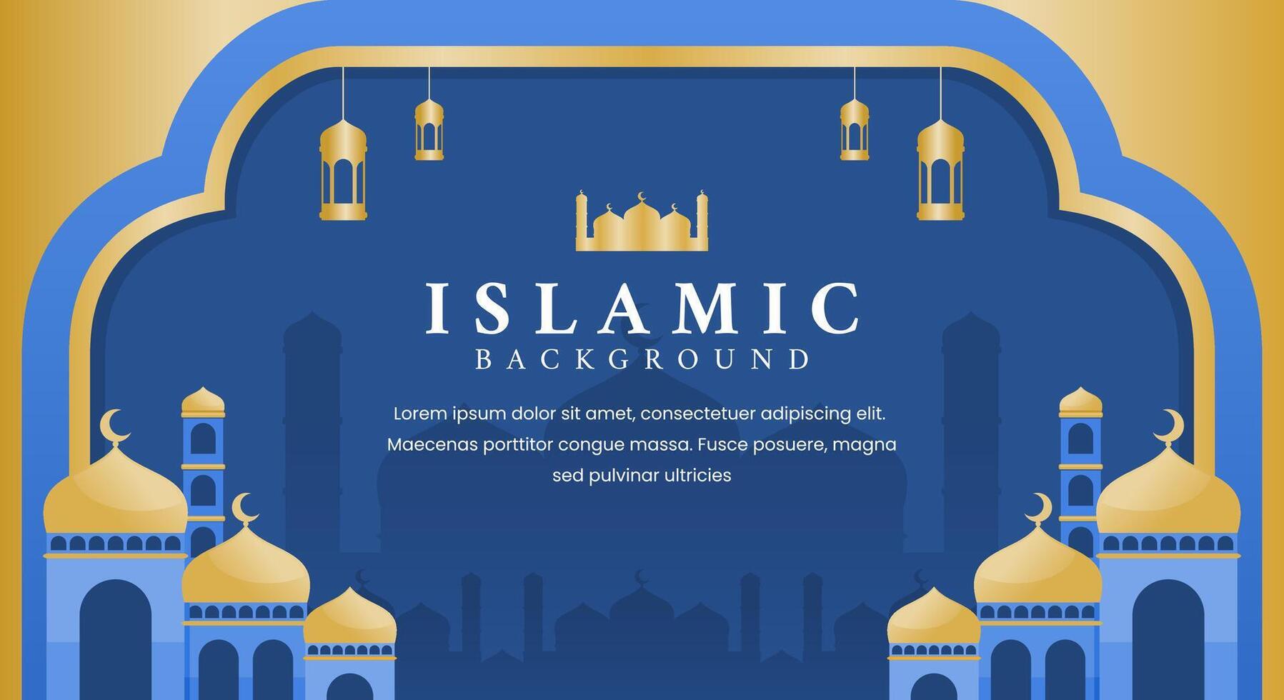 Islamic background with mosque illustration vector