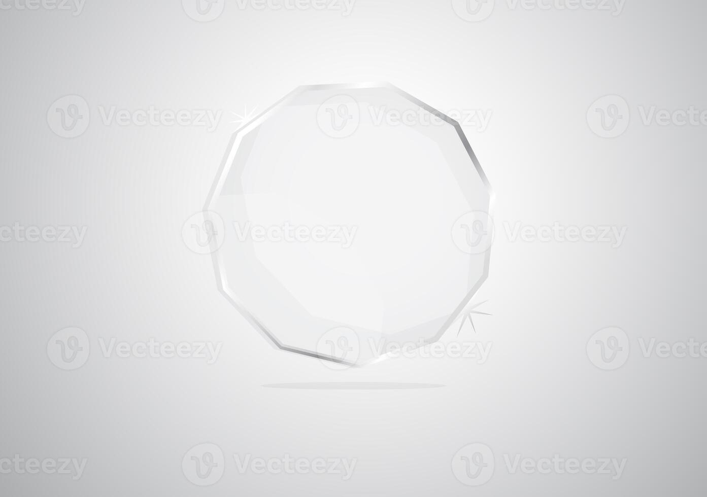 polygon shape silver glowing frame photo