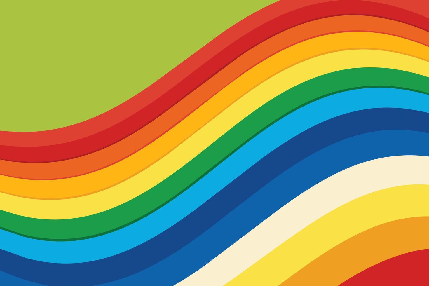Rainbow Wave Abstract Background vector
