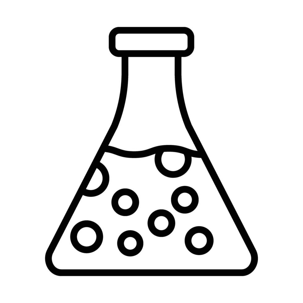 Chemical Flask Vector Icon Design