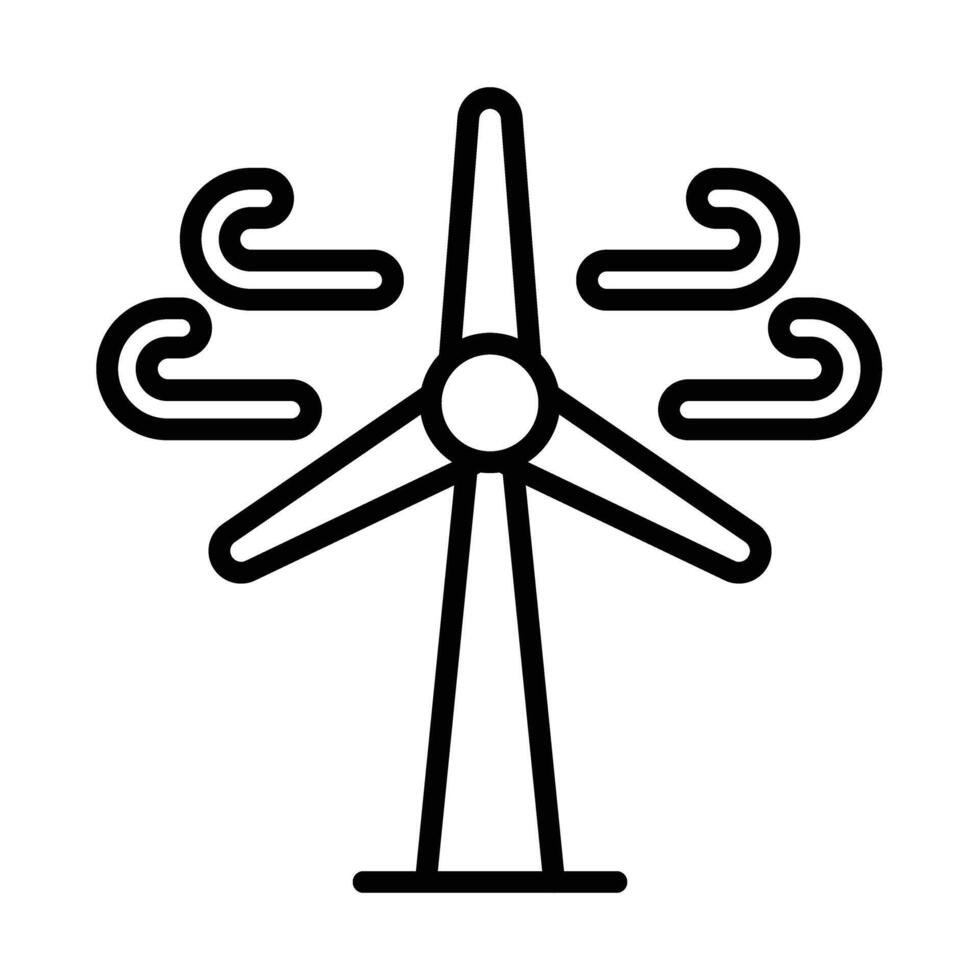 Wind Turbine Vector Icon Design