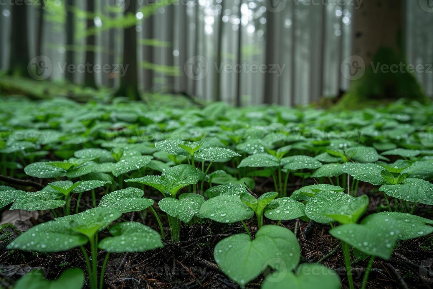 AI generated Bright spring greenery nature professional photography photo