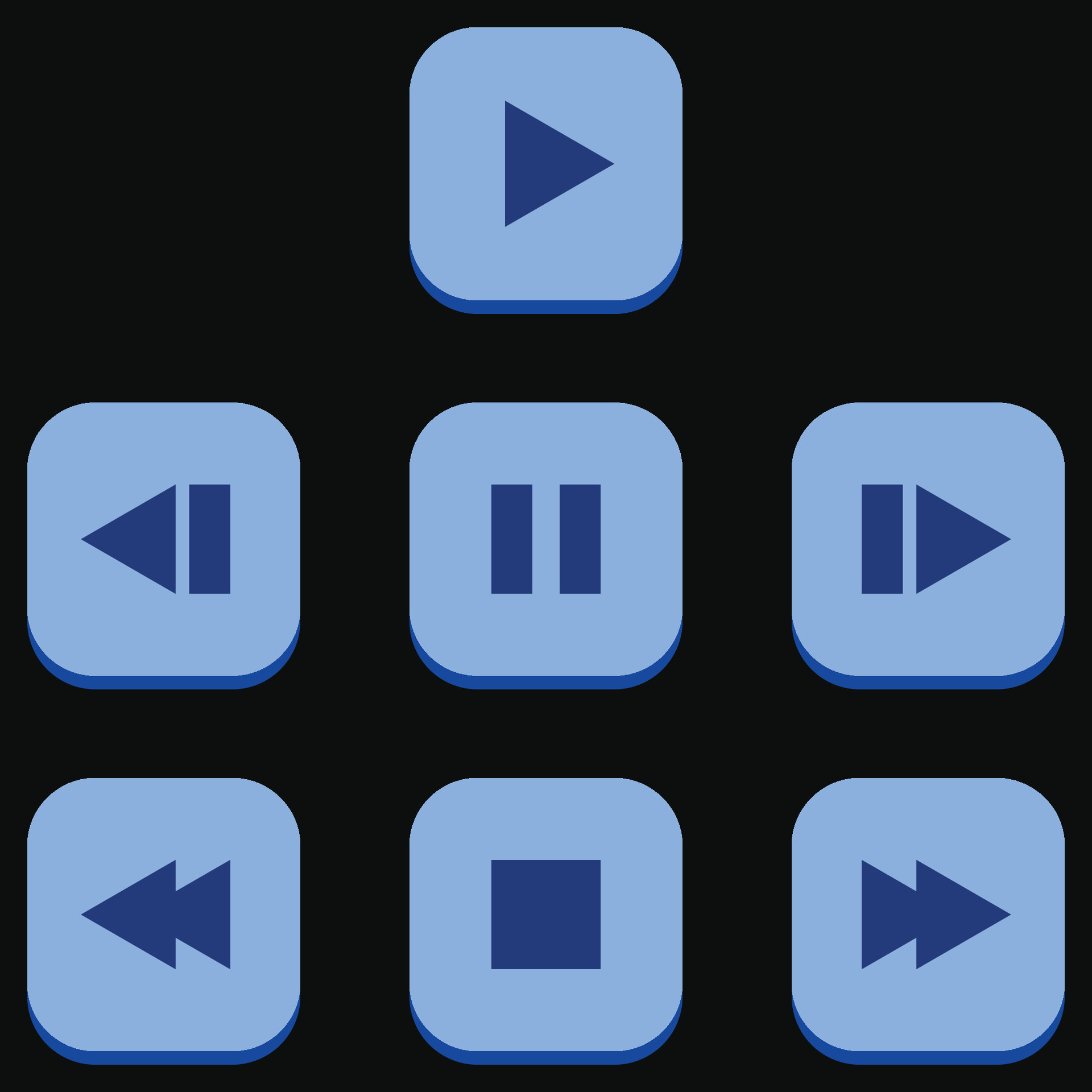 media player control buttons 41449657 Vector Art at Vecteezy
