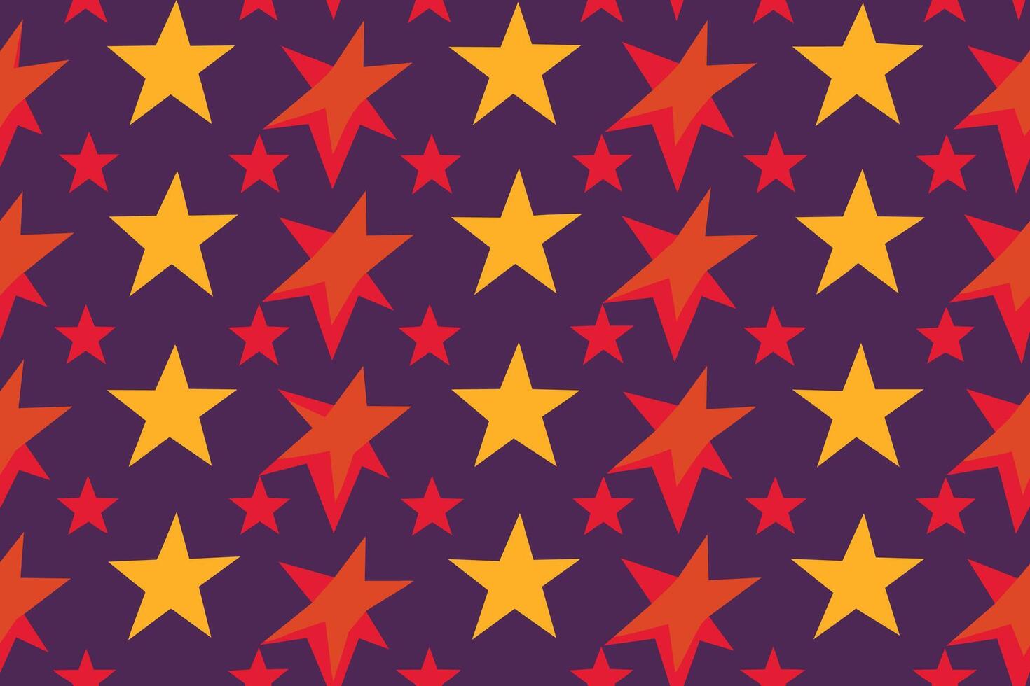Seamless Flat Stars Pattern vector