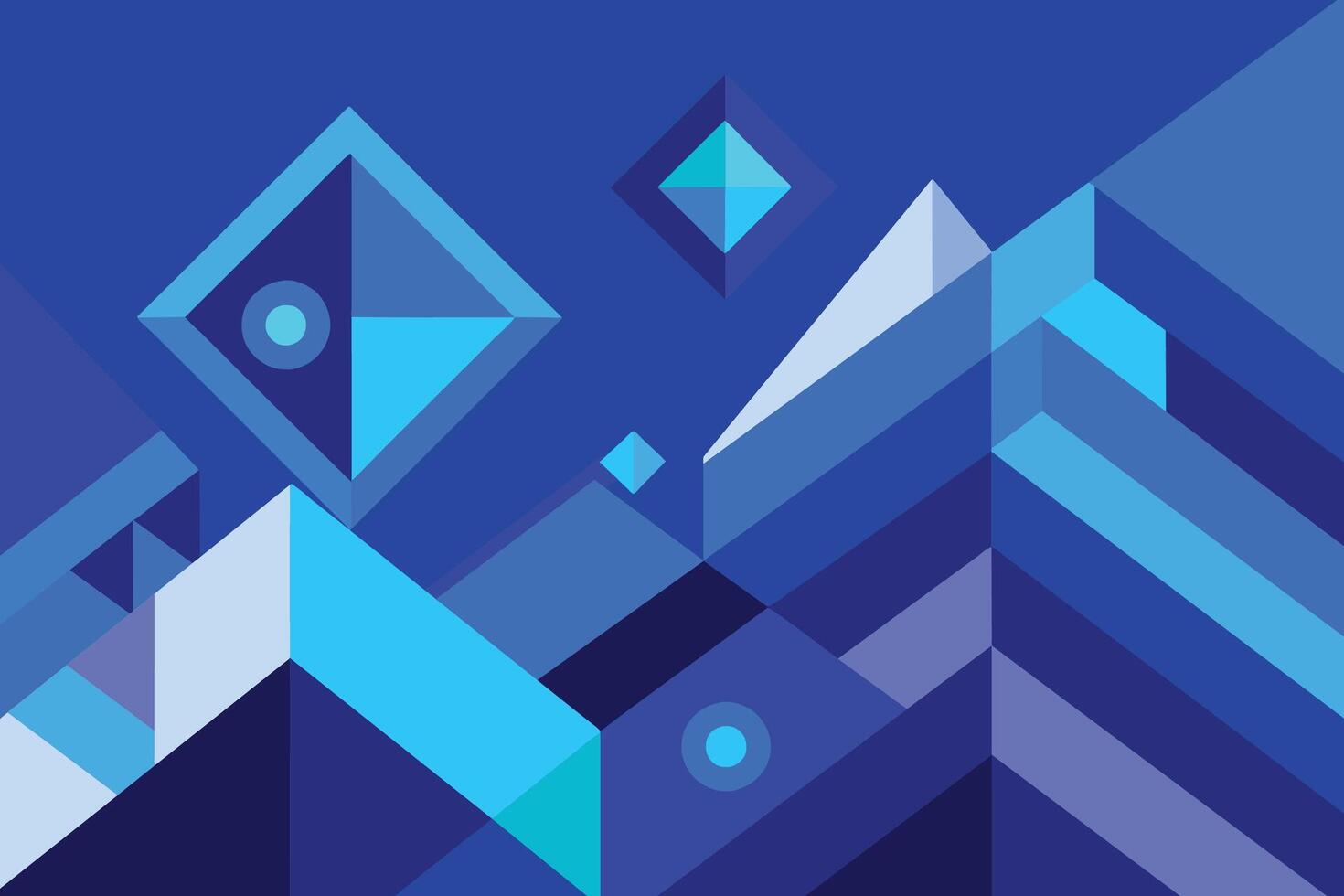 Blue Geometric Abstract Background vector