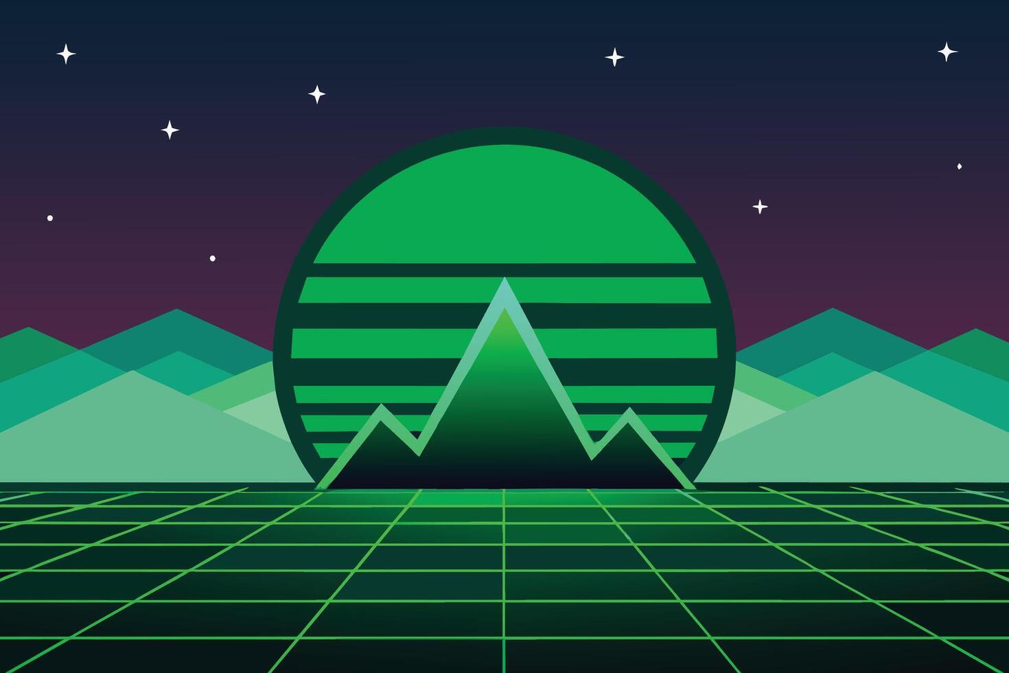 Futuristic Gradient Green Background vector