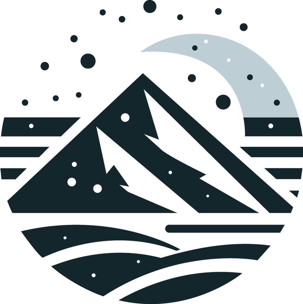 Snowy Mountain Logo Vector