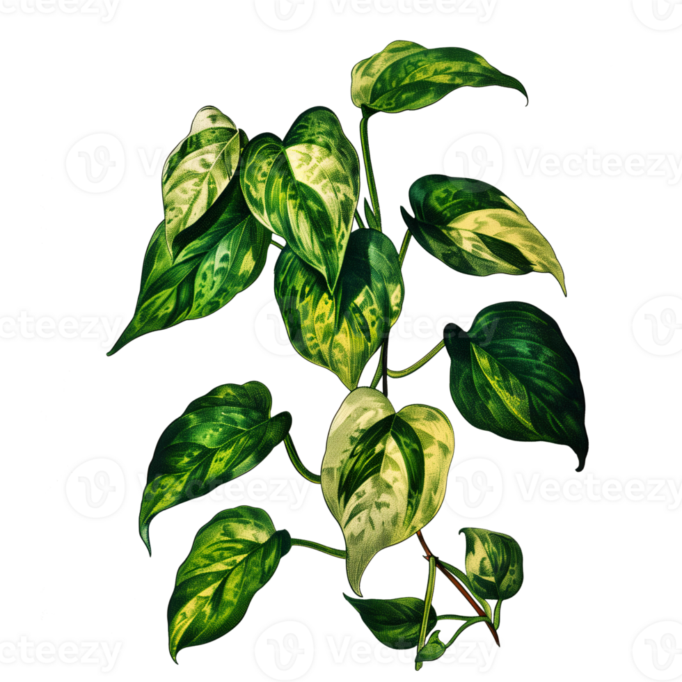 AI generated Isolated illustration of pothos plant png
