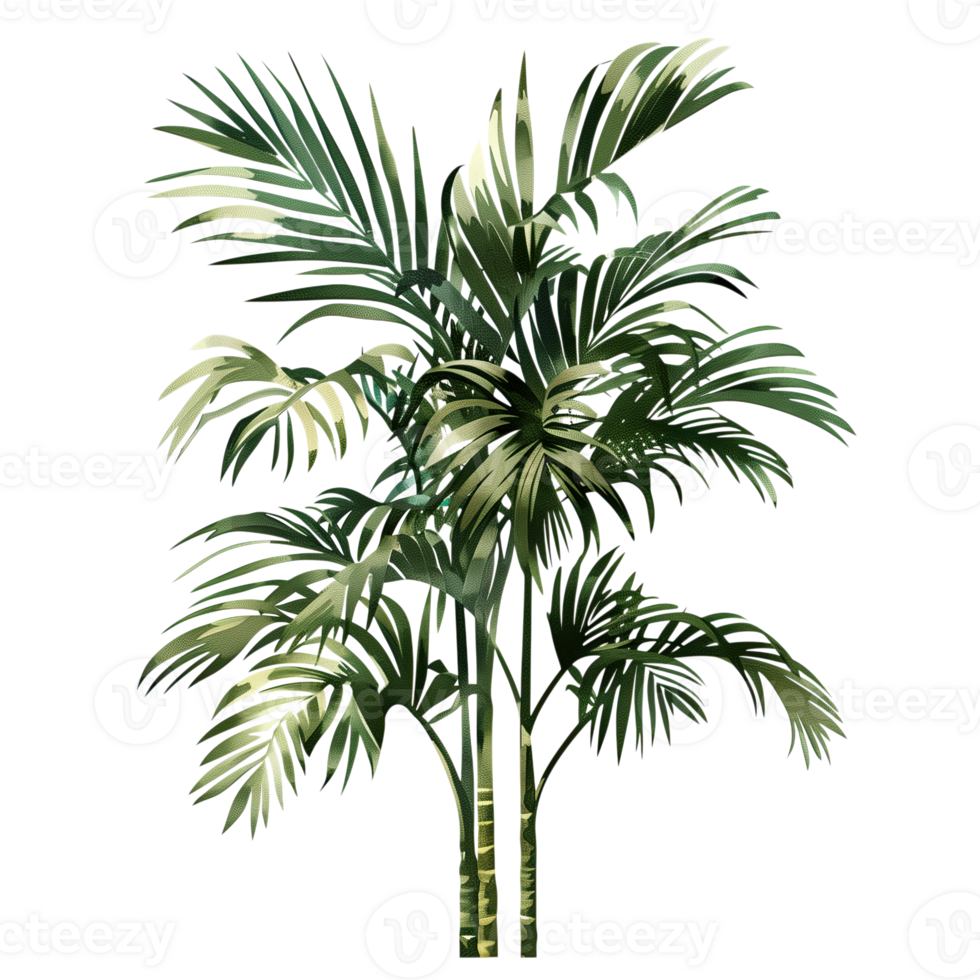 AI generated Isolated illustration of areca palm tree png