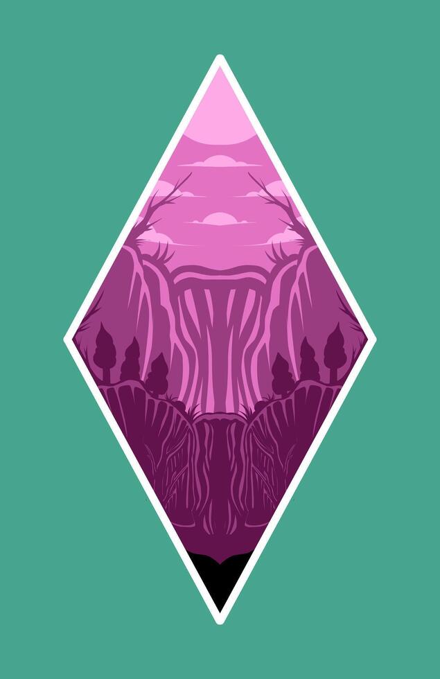 waterfall Silhouette vector