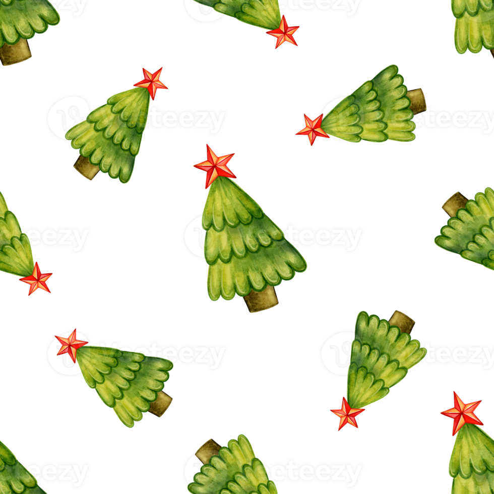 seamless pattern with Christmas trees png