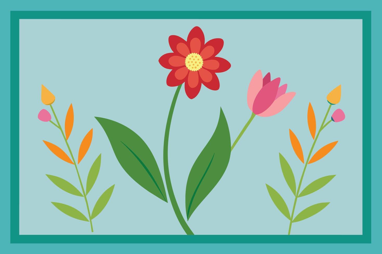 fondo de marco de flor de primavera vector