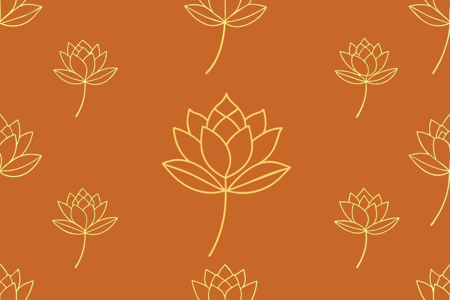 One Line Drawn Flower Face Seamless Pattern vector