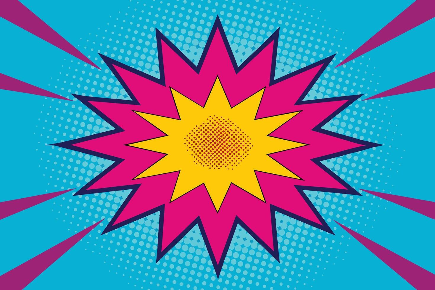 Colorful Comic Halftone Background vector