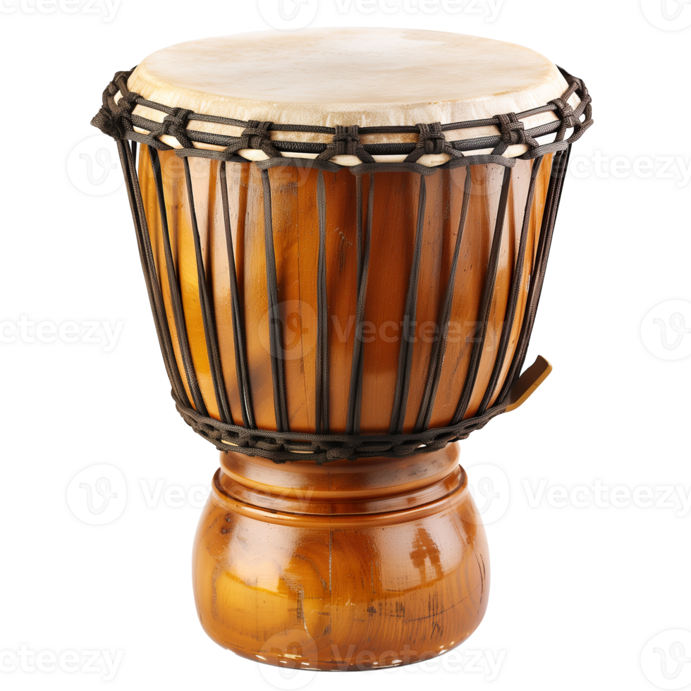 AI generated Wooden bongo traditional percussion instrument png