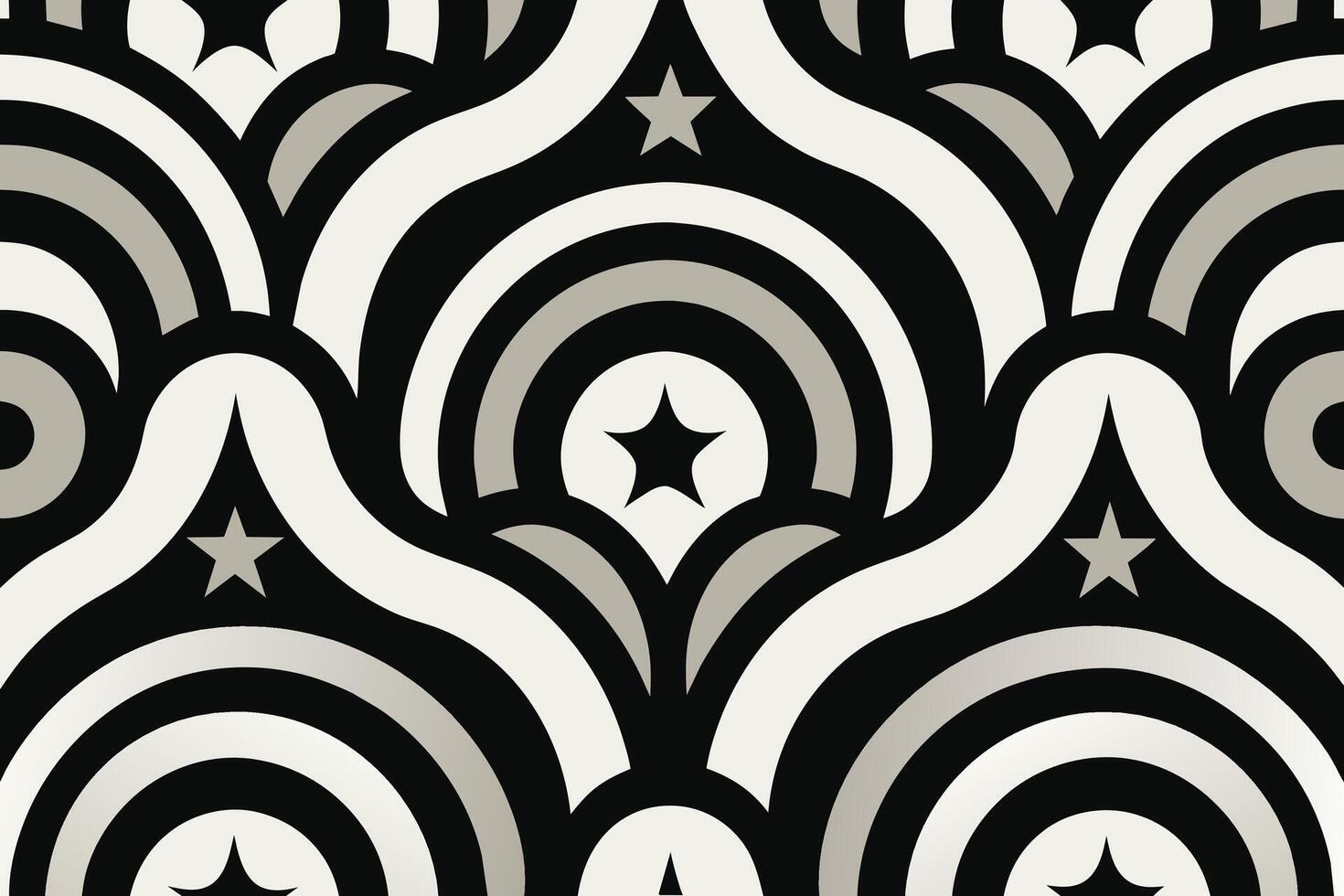 monochrome background with retro pattern design vector