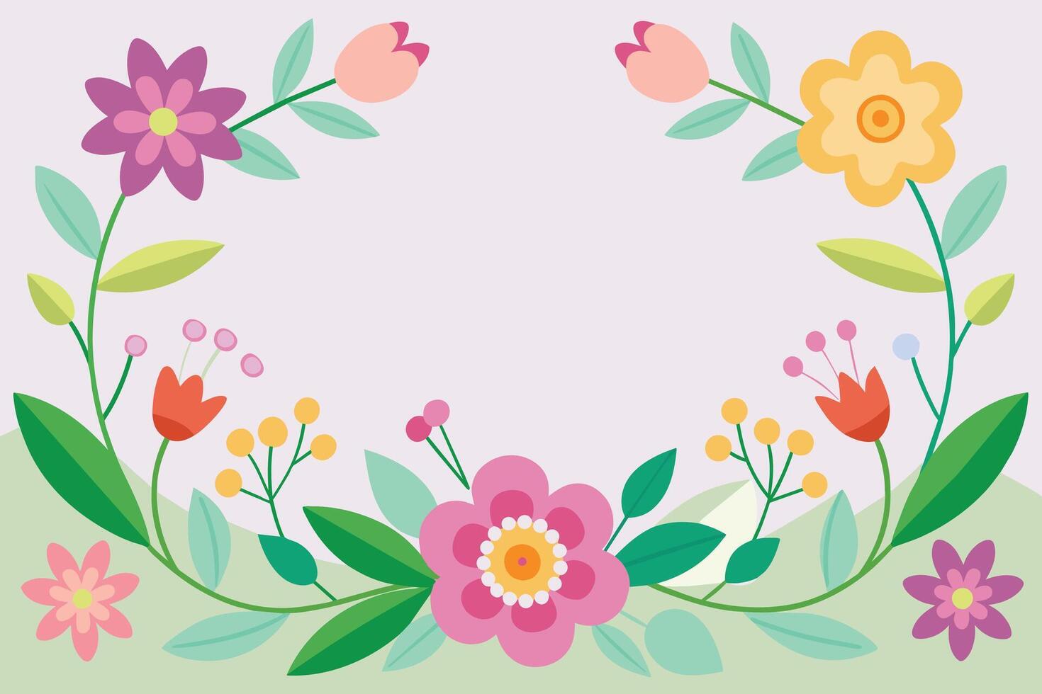 fondo de marco de flor de primavera vector