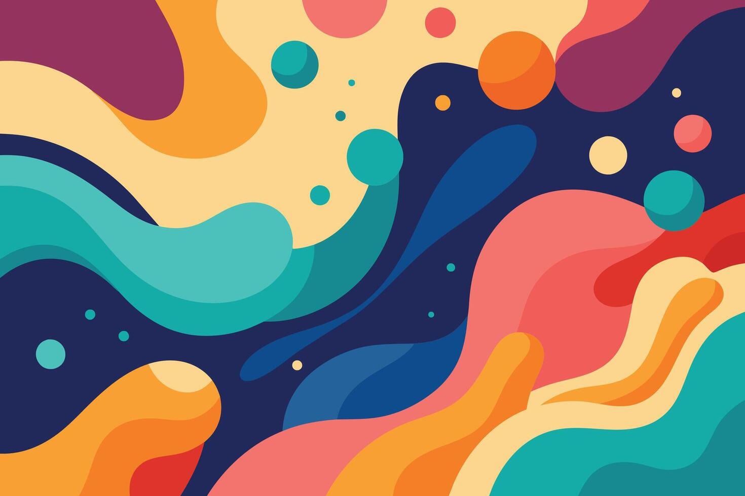 Fondo de formas orgánicas fluidas planas abstractas vector