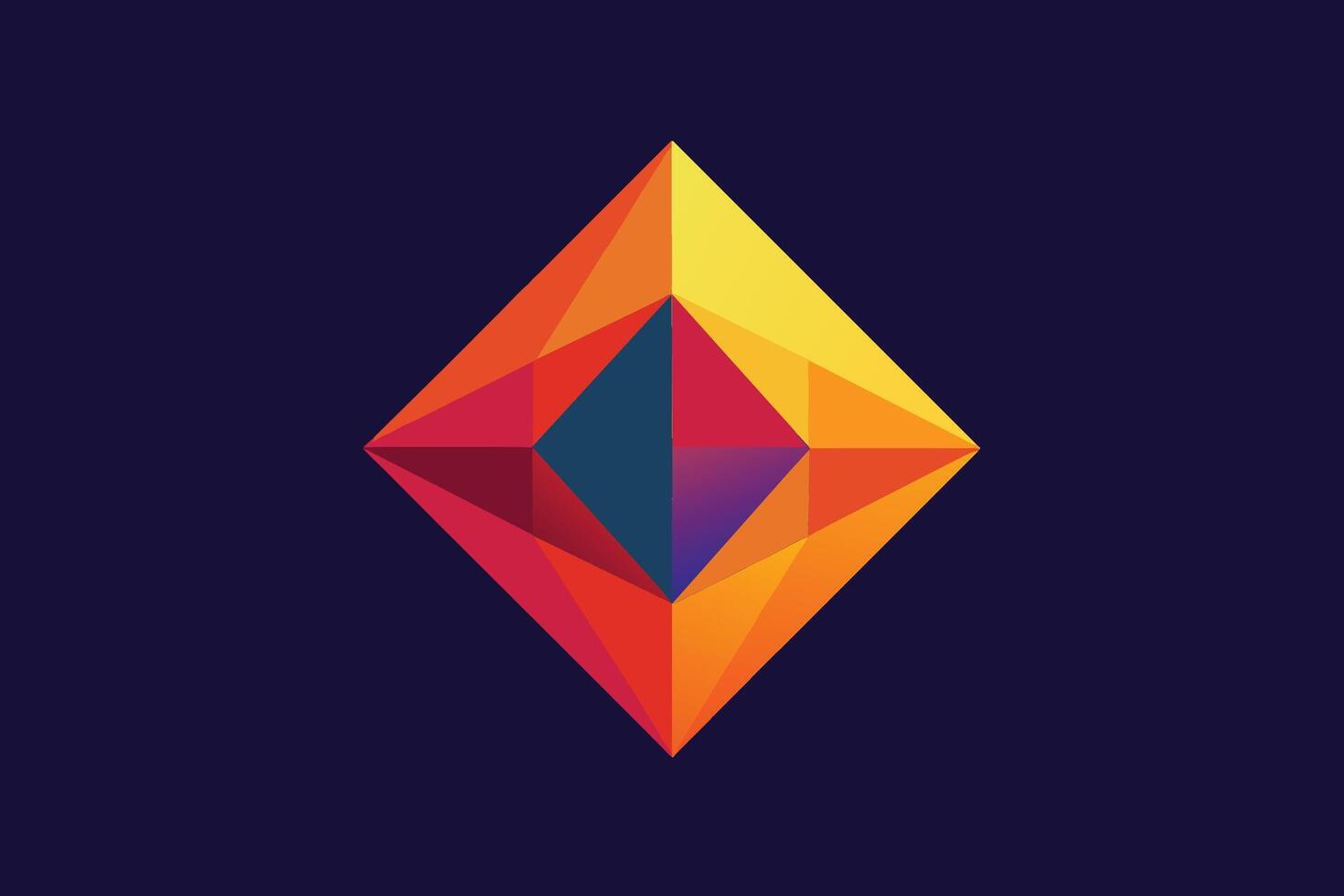 Abstract geometric shape colorful gradient background vector