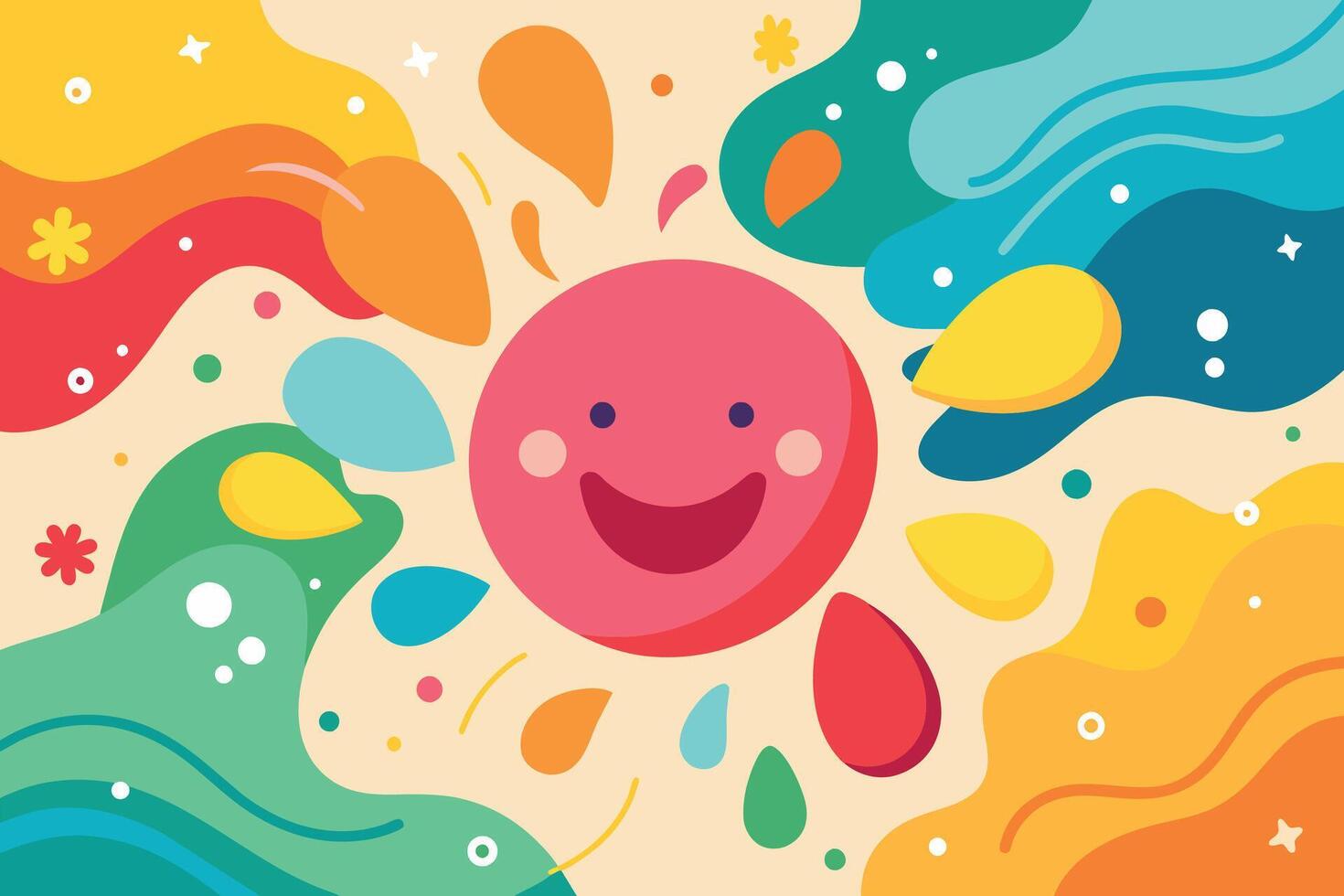 Abstract Joyful Watercolor Background vector