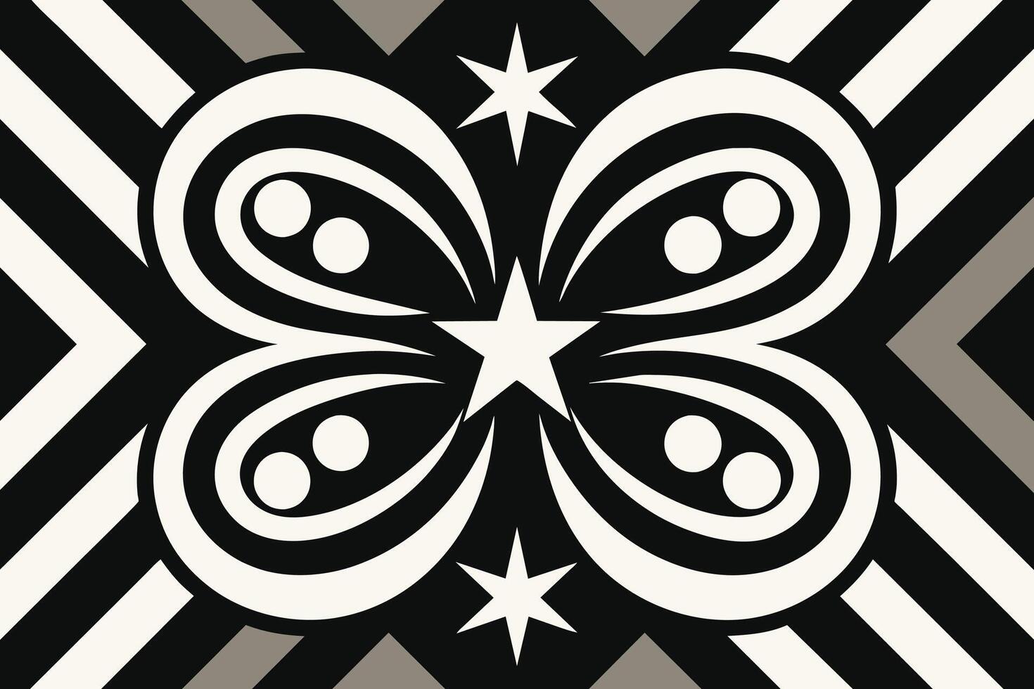 monochrome background with retro pattern design vector