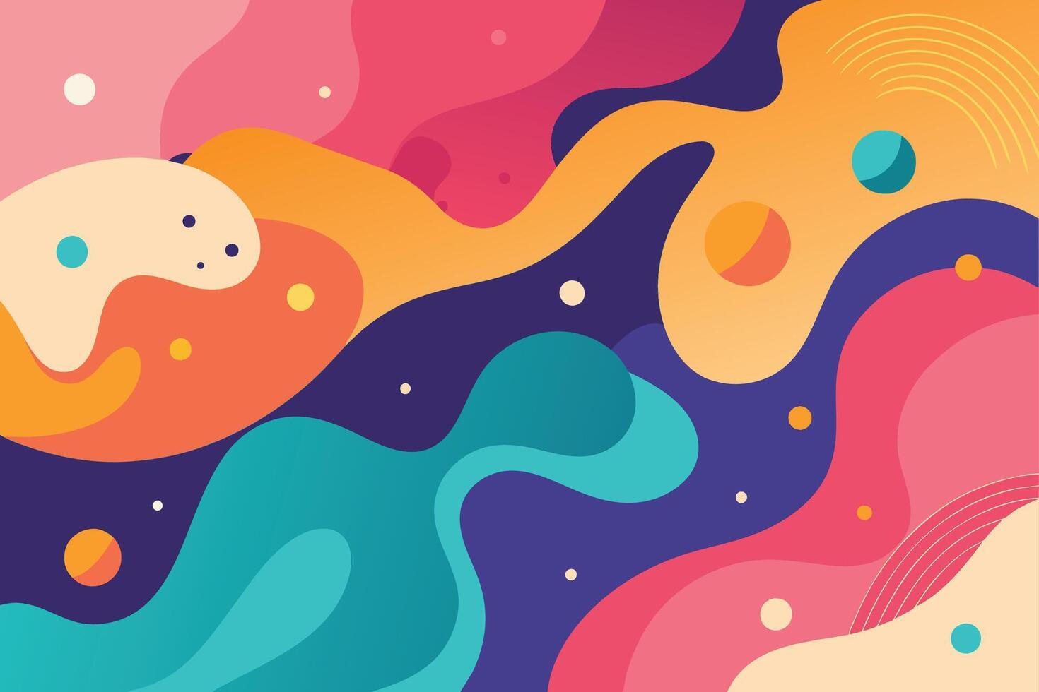 Fondo de formas orgánicas fluidas planas abstractas vector