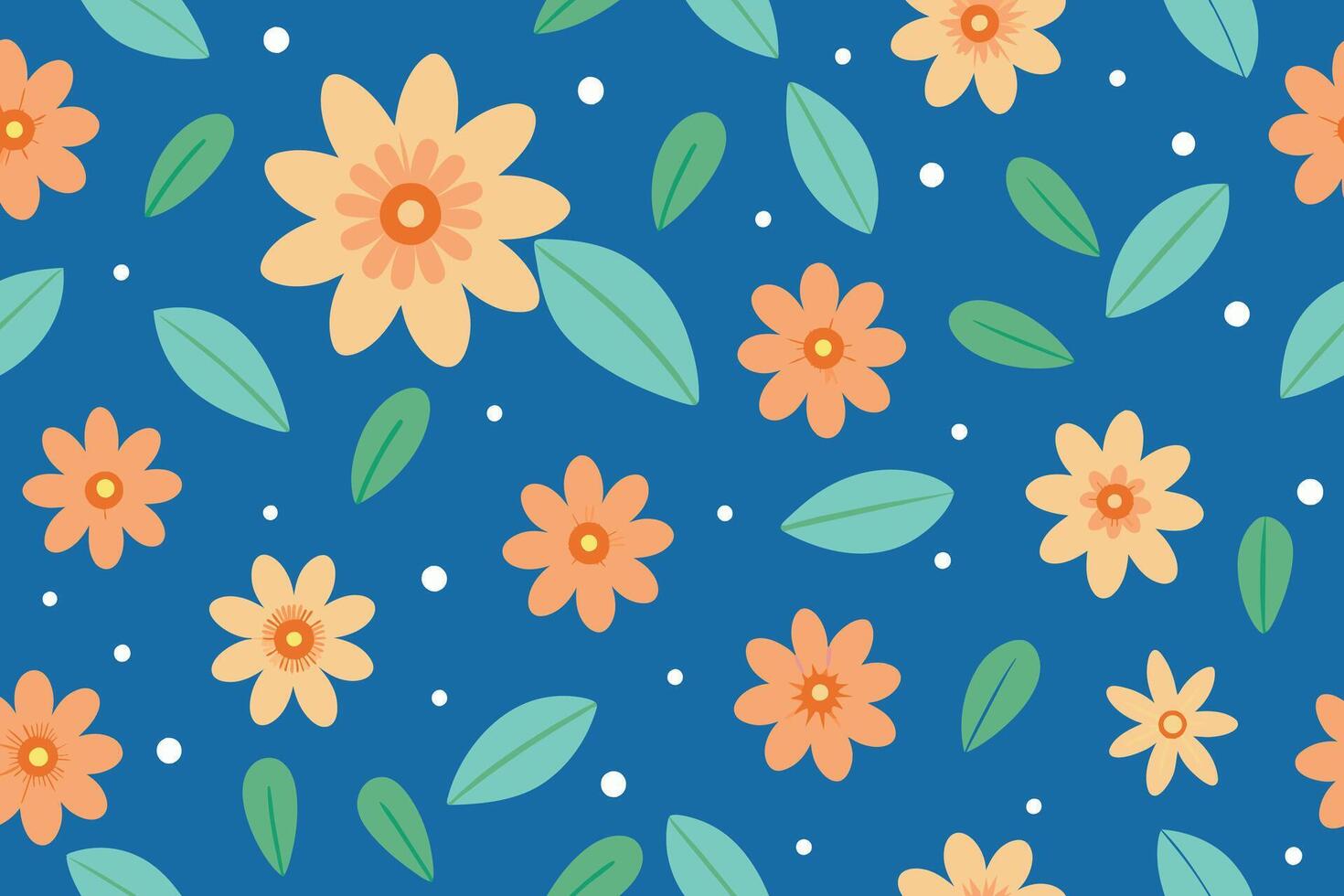 Seamless Pattern Elements Flower Ditsy vector