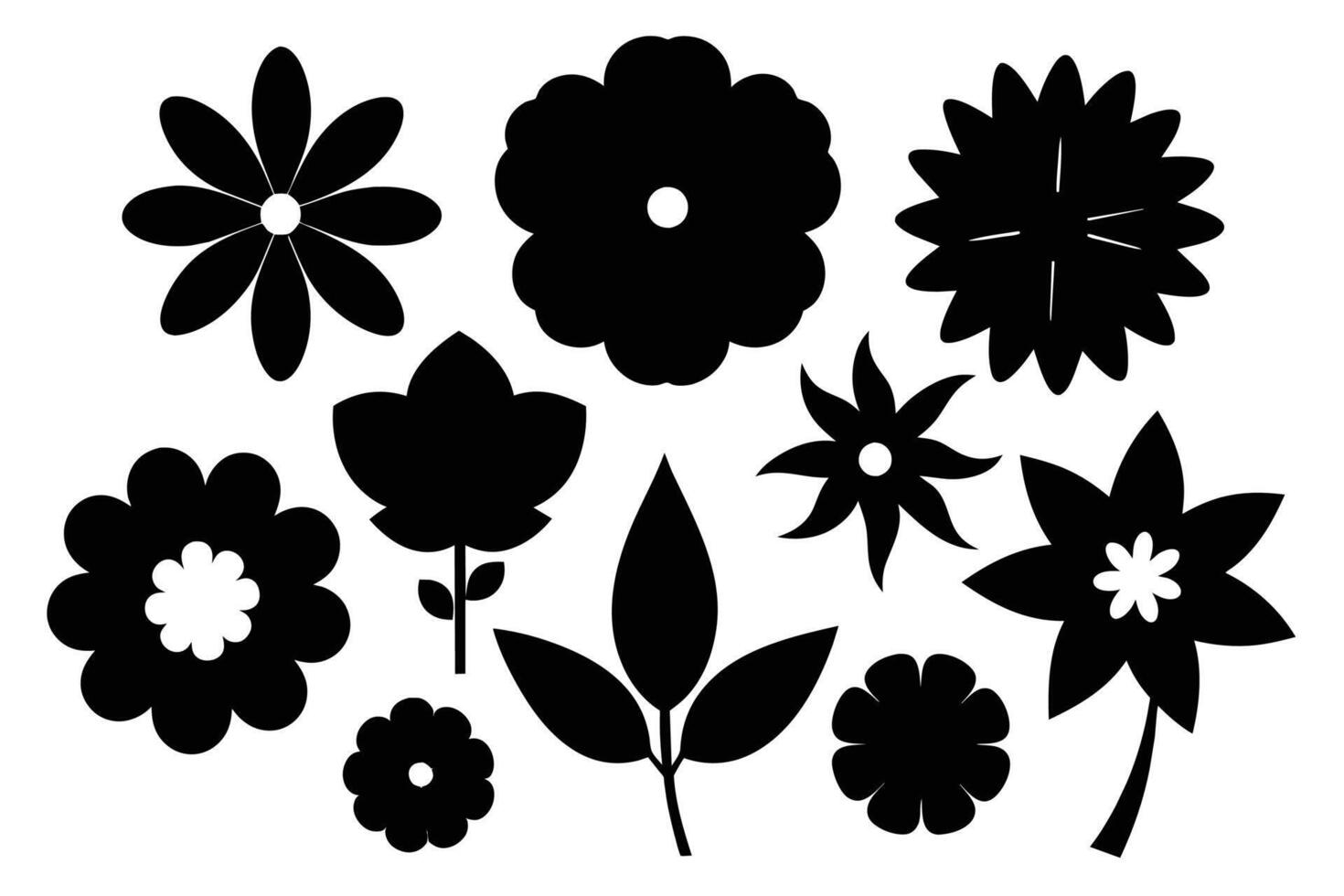 Assorted Flower Shape Vector