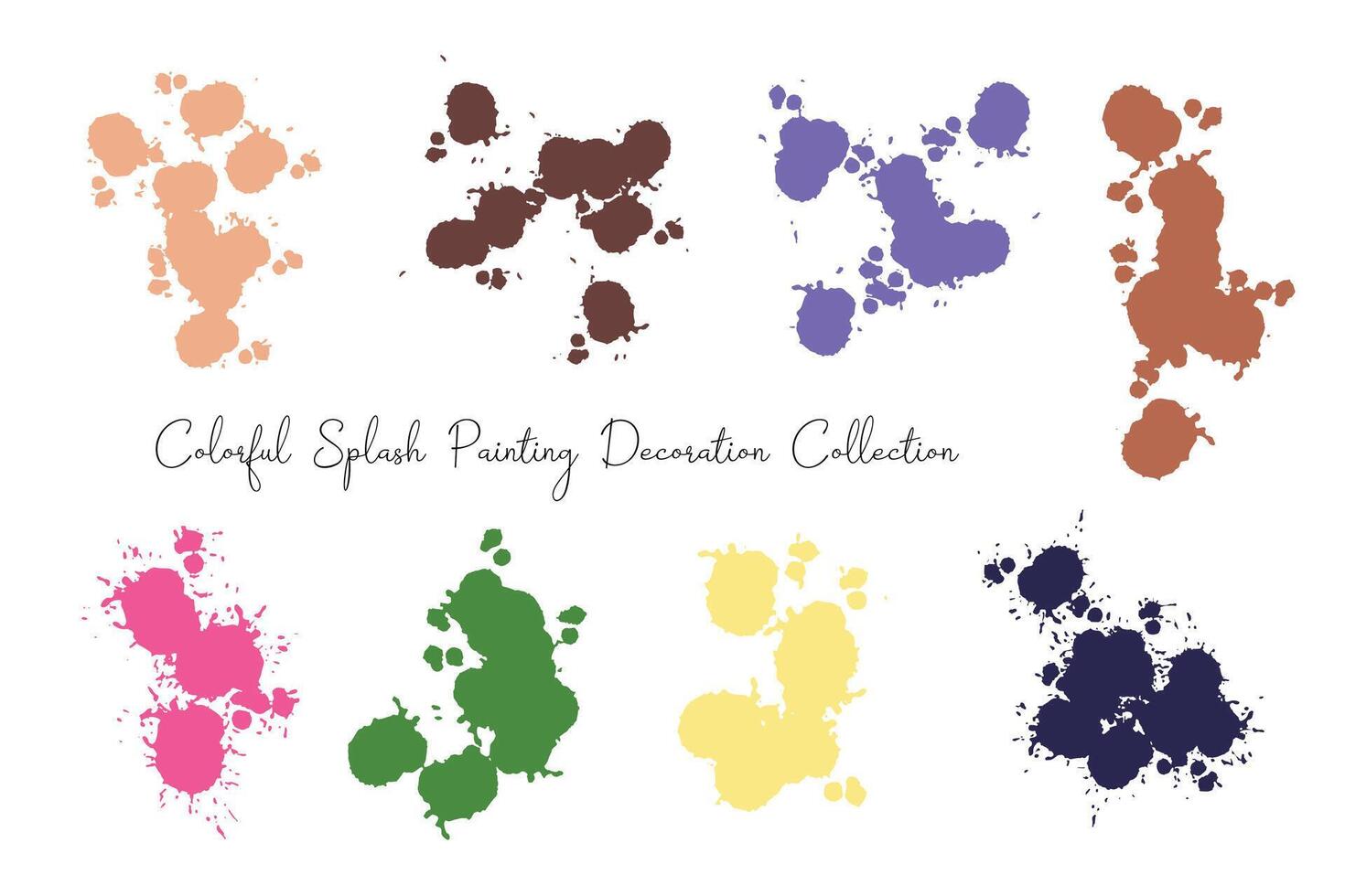 Abstract Colorful Splash Paint Collection vector