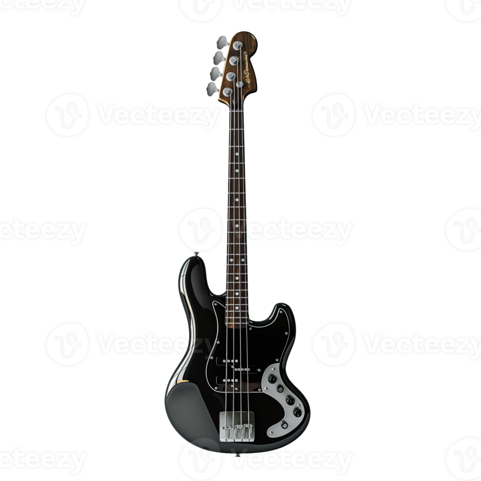 AI generated Electric bass guitar musical instrument png